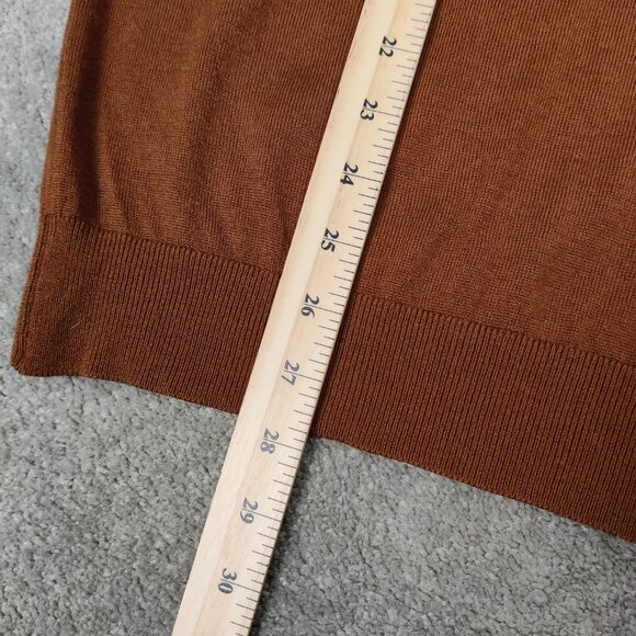 H&M Men's Sweater Size L Camel Brown Color Wool Blend Crew Neck Business Casual - Picture 7 of 7
